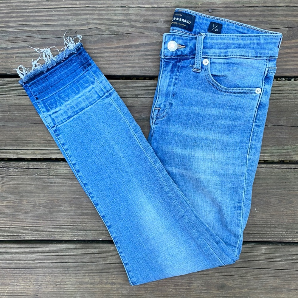 Mid-Rise Stella Skinny Gradient Hem Jeans